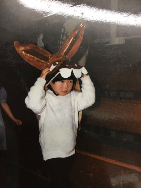 As the donkey in the school's nativity play